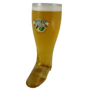  1 Liter Ayinger German Glass Beer Boot