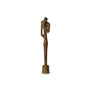  NOVICA Wood sculpture, Introspection