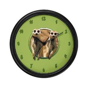    Smiling Meerkats Funny Wall Clock by 
