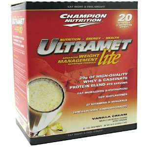 Champion Nutrition UltraMet Lite, Vanilla Cream, 20 2 oz 