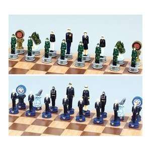    Marines And Navy Chess Set, King3 1/4  