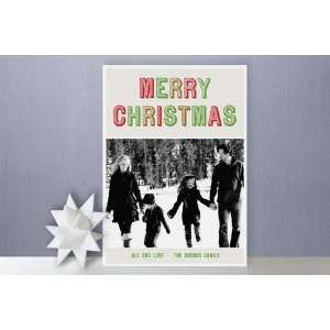  Merry Typography Christmas Photo Cards Health & Personal 