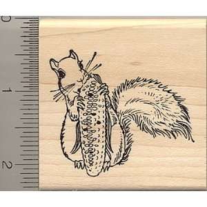  Squirrel Eating Corn Rubber Stamp Arts, Crafts & Sewing