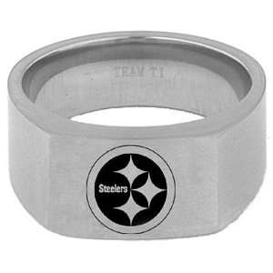  Team Titanium Pittsburgh Steelers 10Mm Signet Ring: Sports 