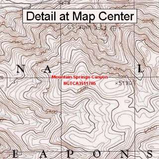  USGS Topographic Quadrangle Map   Mountain Springs Canyon 