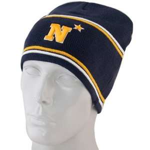   : Navy Midshipmen Navy Blue Bleachers Knit Beanie: Sports & Outdoors