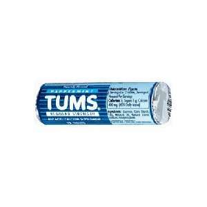Tums regular strength antacid calcium supplement tablets, Peppermint 