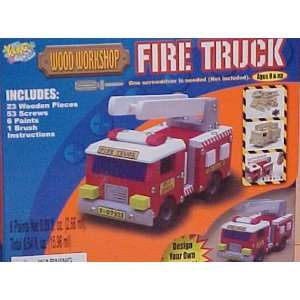  Wood Workshop Fire Truck Toys & Games