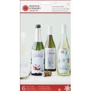  Snowflake Wine Labels, 6 Pack