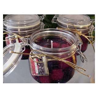  Mixed Berry Scented Glass Gel Preserve Jar Candle 16 Oz 