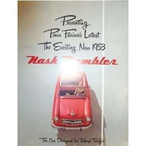 1953 NASH Sales Brochure Literature Book Piece Automotive