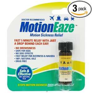  Motioneaze Motion Sickness Relief Liquid   2.5 Ml, 3 Pack 