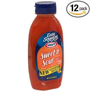 Kraft Sweet N Sour Sauce, 12 Ounce Squeezable Bottles (Pack of 12)