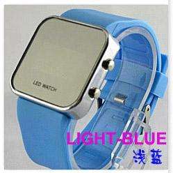 HOT Luxury Mirror LED Digital Date Jelly Silicon Unisex Casual Sport 