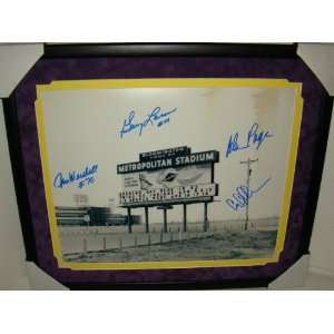 NEW Purple People Eaters SIGNED SUEDE Framed 16X20 JSA:  