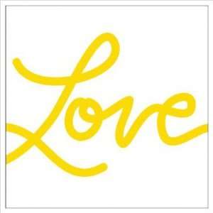 Imagination   Love Stretched Wall Art Size 18 x 18, Color Yellow