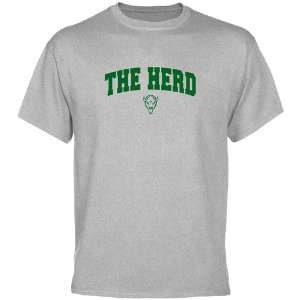  Marshall Thundering Herd Ash Mascot Arch T shirt  Sports 