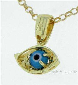 Evil Eye Kabbalah Sterling Silver Goldplatd Rhinestone Luck Pendant 