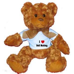  I Love/Heart Doll Making Plush Teddy Bear with BLUE T 