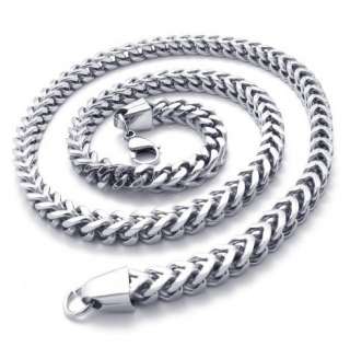   Silver Tone Cuban Curb Necklace Chain 6MM Free Ship Mens Sa;e  