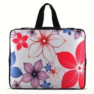: Flower 17 inch Laptop Bag Sleeve Case with Hidden Handle for 16 17 
