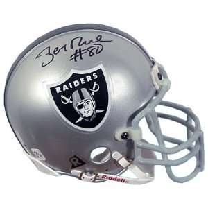  Jerry Rice Oakland Raiders Autographed Mini Helmet: Sports 