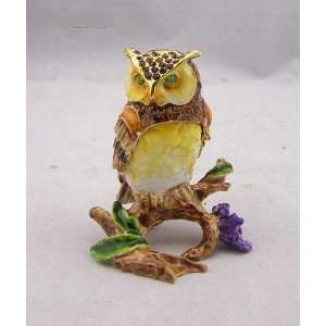  Owl on Branch Jewelry Box / Trinket Box: Home & Kitchen
