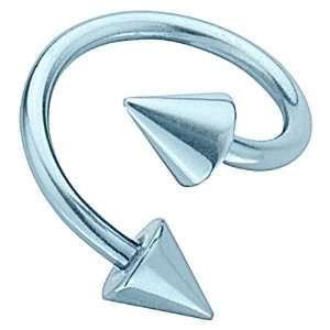    TEAL Titanium SPIKE Twister   Body Piercing Jewelry Jewelry