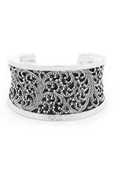 Lois Hill Granulated Hammered Silver Cuff Bracelet $424.00