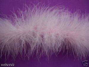 10 YDS WRIGHTS MARABOU FEATHER BOA TRIM LT PINK  
