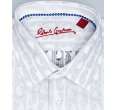 Robert Graham white leaf jacquard Colin spread collar dress shirt 