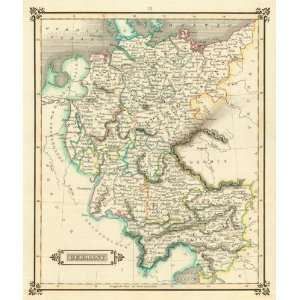  Lizars 1831 Antique Map of Germany
