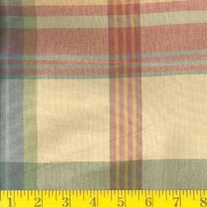   Plaid Yellow/Green/Blue Fabric By The Yard: Arts, Crafts & Sewing