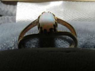 Carat Australian Opal Diamond accents 10K Gold Ring  