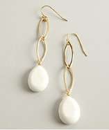 Max white stone teardrop dangling earrings style# 320009001