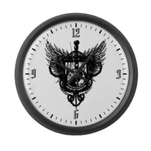  Large Wall Clock POWMIA Angel Winged Shield with Chains 