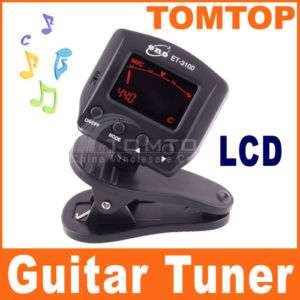 Clip on Digital Chromatic Acoustic Guitar Bass Tuner  