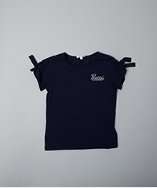   / KIDS navy stretch cotton bow shoulder t shirt style# 318125401