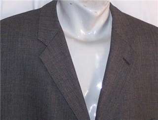 44L Claiborne BLACK CHARCOAL 100% WOOL TWEED sport coat suit blazer 