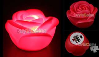 Red LED Rose Romantic Flower Candle Light Party  