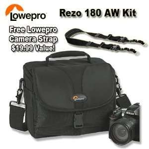   Camera Bag (Black) Bundle with Lowepro Speedster Camera Strap: Camera