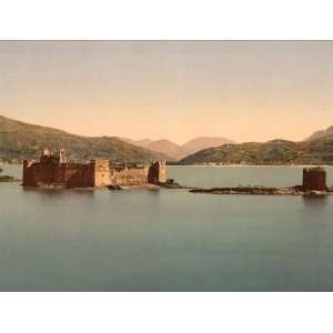  Vintage Travel Poster   Cannero Castle Lake Maggiore Italy 