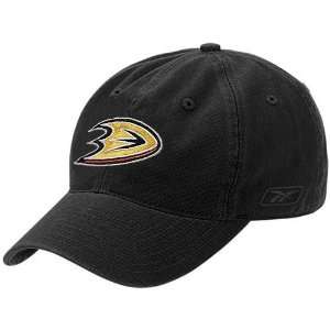  Reebok Anaheim Ducks Black Basic Logo Flex Fit Slouch Hat 