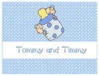 Custom Personalized Note Cards TWIN BABIES Stationery  