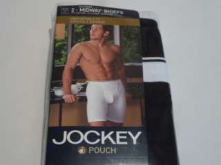 Jockey Fly Front Pouch Midway Briefs 2pk Black M L XL  