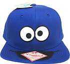 Sesame Street Hat   Blue Cookie Monster Face Snapback Hat with 