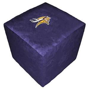 Minnesota Vikings NFL Team Logo Cube Ottoman:  Sports 