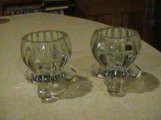 Jeannette Glass National 2 Candle Holders  