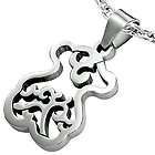 Stainless Steel Cutout Swirl Tous Inspired Bear Pendant s93