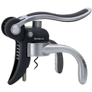 BonJour Chateau Deluxe Wine Opener with Wine Mouse, Black  